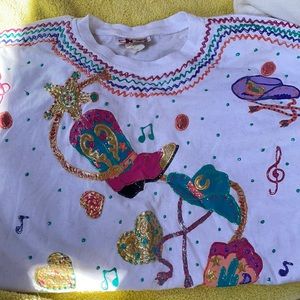 Vintage 1980’s puff paint western shirt